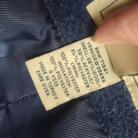 Lands' End Wool Blend Peacoat Blazer Blue Jacket, Women's Size Medium - Picture 8 of 10